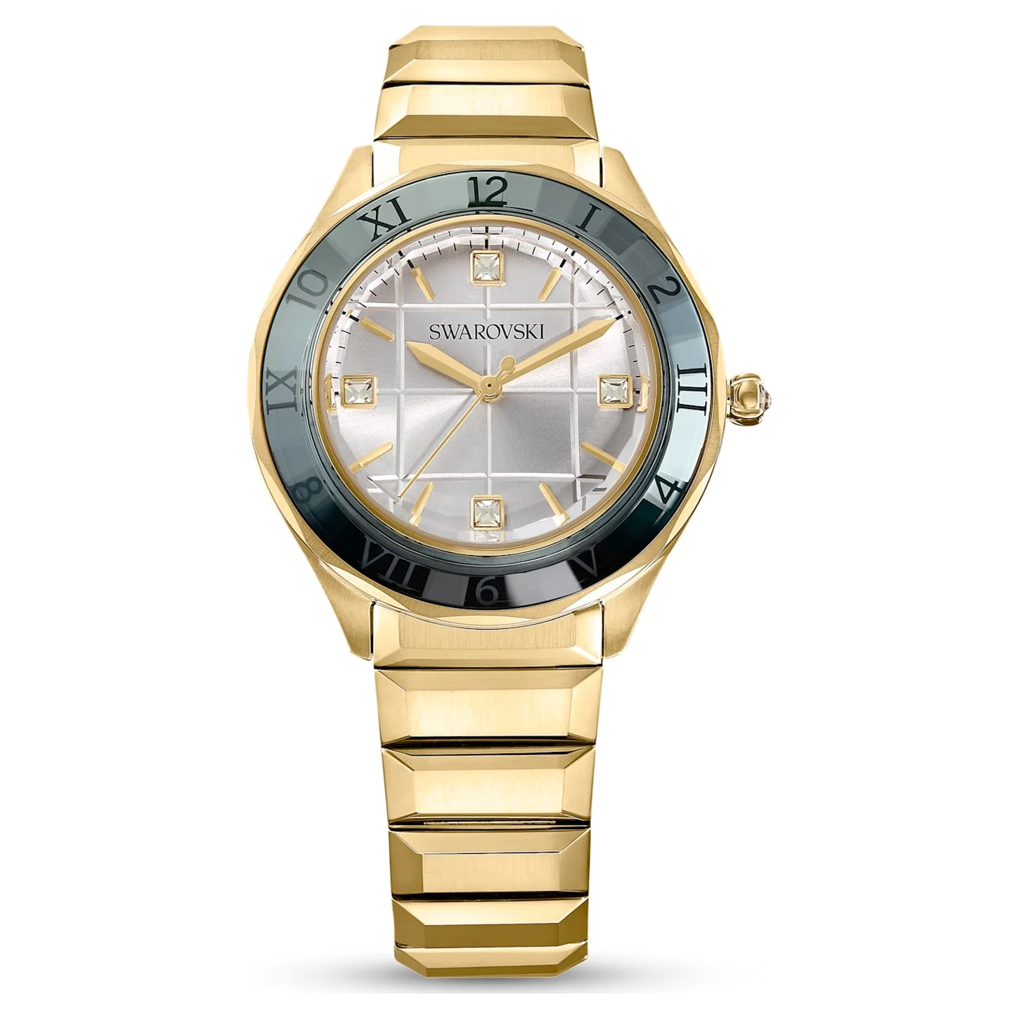 Swarovski 37mm Watch Swiss Made, Metal Bracelet, Gold Tone, Gold-tone Finish 4 Swarovski 37mm Watch Swiss Made, Metal Bracelet, Gold Tone, Gold-tone Finish - Image 2