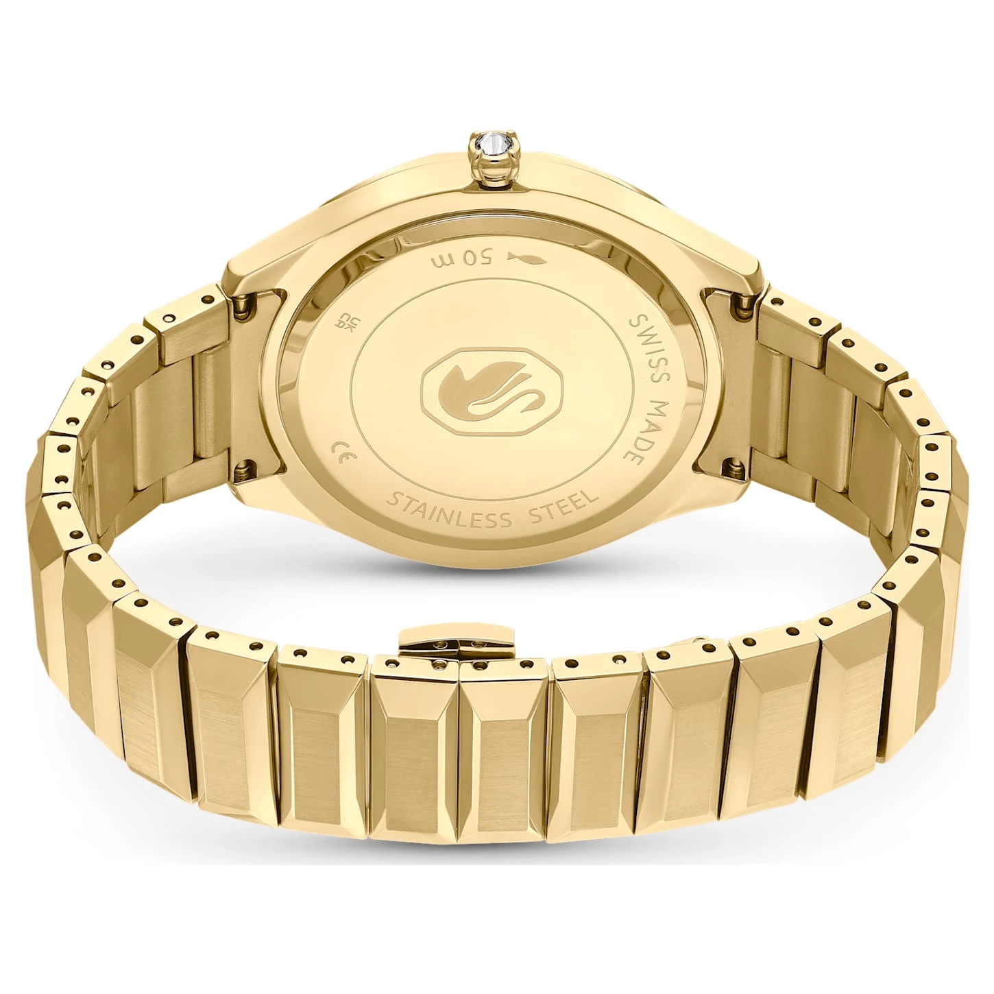 Swarovski 37mm Watch Swiss Made, Metal Bracelet, Gold Tone, Gold-tone Finish 6 Swarovski 37mm Watch Swiss Made, Metal Bracelet, Gold Tone, Gold-tone Finish - Image 4