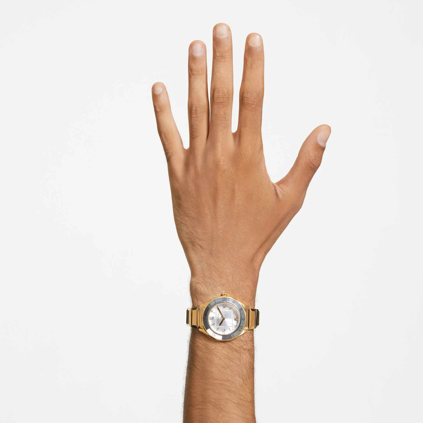 Swarovski 37mm Watch Swiss Made, Metal Bracelet, Gold Tone, Gold-tone Finish 3 Swarovski 37mm Watch Swiss Made, Metal Bracelet, Gold Tone, Gold-tone Finish