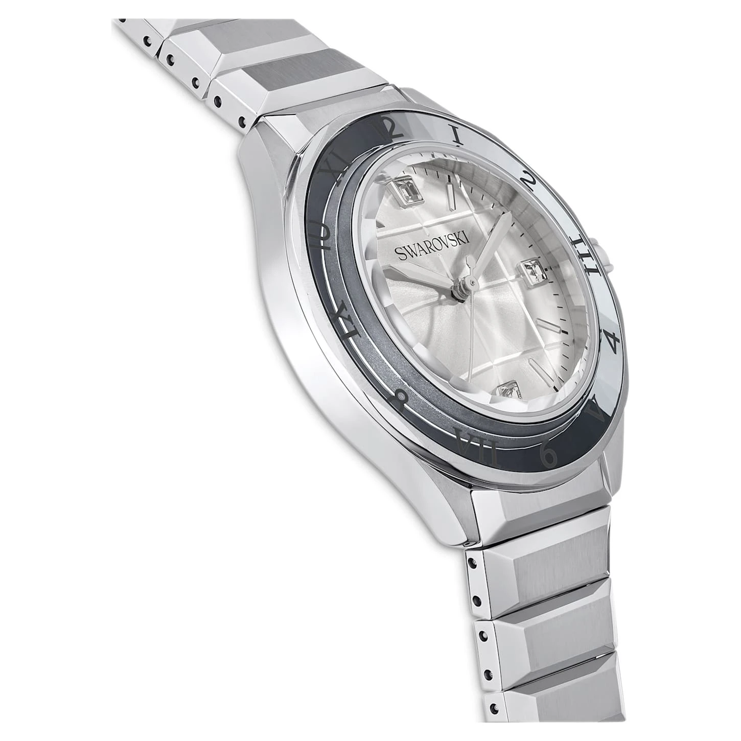 Swarovski 37mm Watch Swiss Made, Metal Bracelet, Silver Tone, Stainless Steel 7 Swarovski 37mm Watch Swiss Made, Metal Bracelet, Silver Tone, Stainless Steel - Image 5