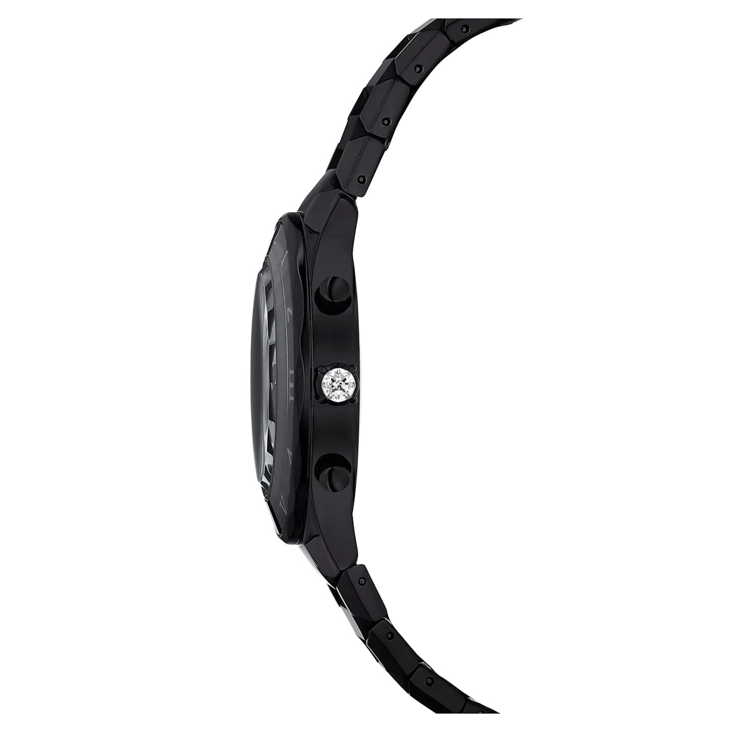 Swarovski 39mm Watch Swiss Made, Metal Bracelet, Black, Black Finish 10 Swarovski 39mm Watch Swiss Made, Metal Bracelet, Black, Black Finish - Image 8