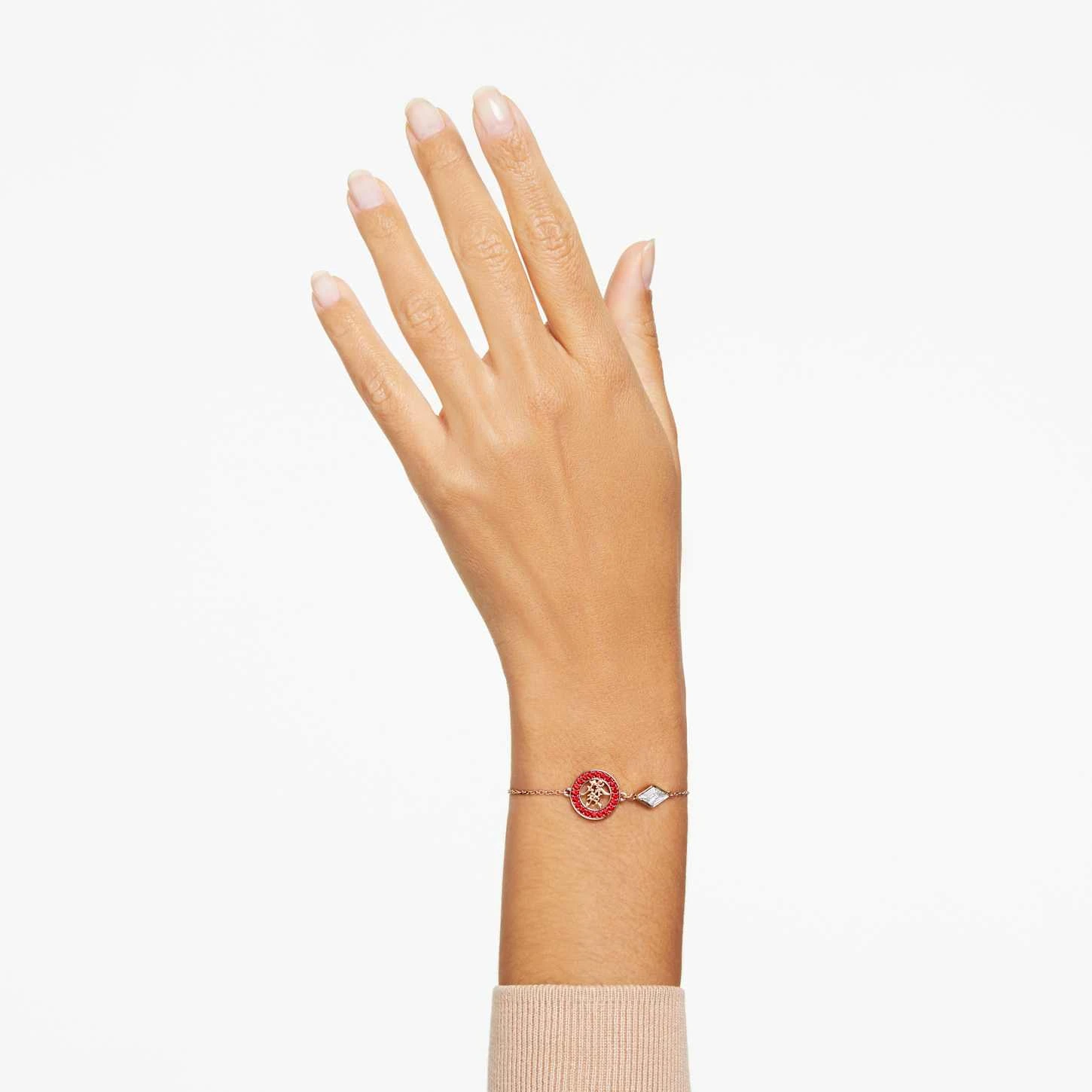 Swarovski Alea Bracelet Red, Rose Gold-tone Plated 3 Swarovski Alea Bracelet Red, Rose Gold-tone Plated