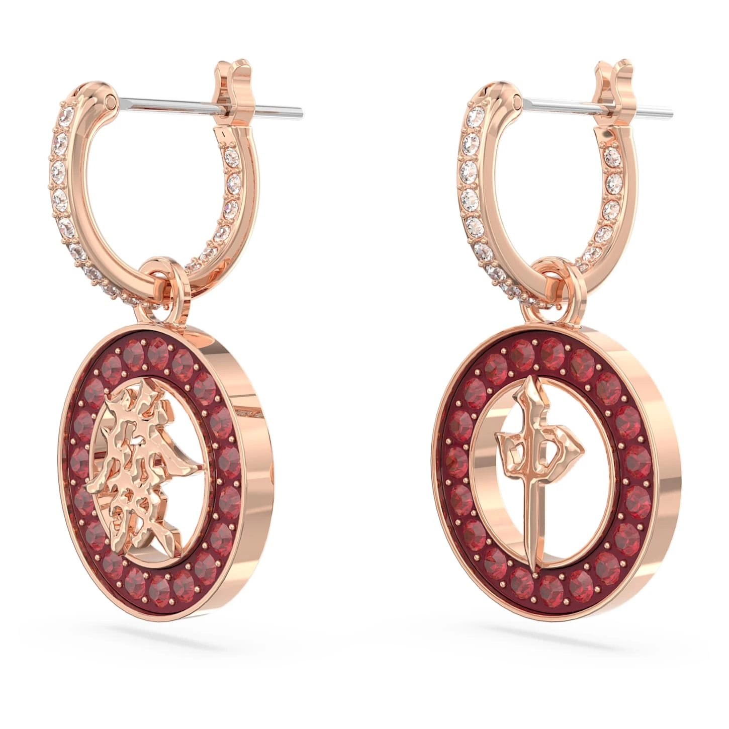 Swarovski Alea Drop Earrings Red, Rose Gold-tone Plated 6 Swarovski Alea Drop Earrings Red, Rose Gold-tone Plated - Image 4