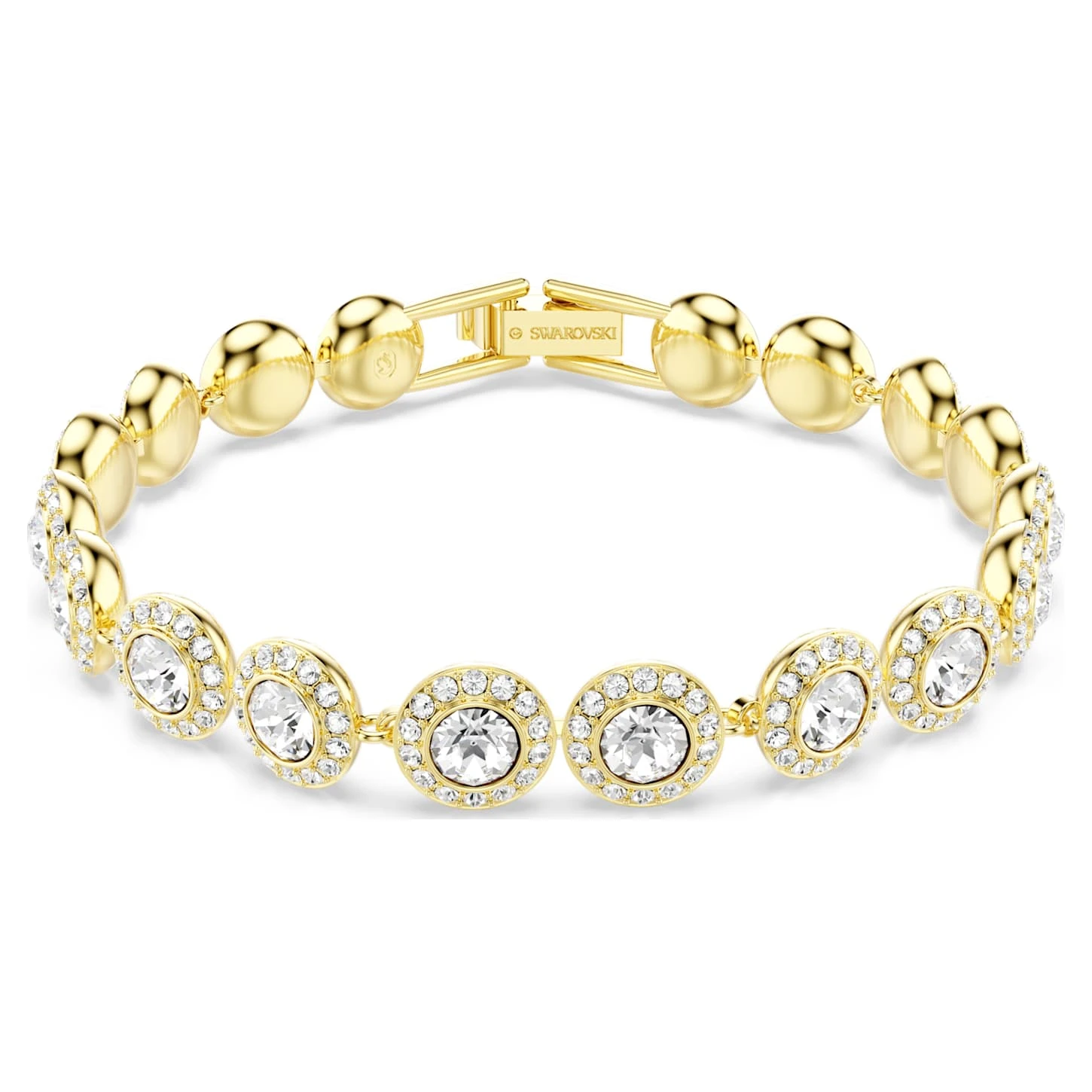 Swarovski Angelic Bracelet Round Cut, Pavé, Medium, White, Gold-tone Plated 4 Swarovski Angelic Bracelet Round Cut, Pavé, Medium, White, Gold-tone Plated - Image 2