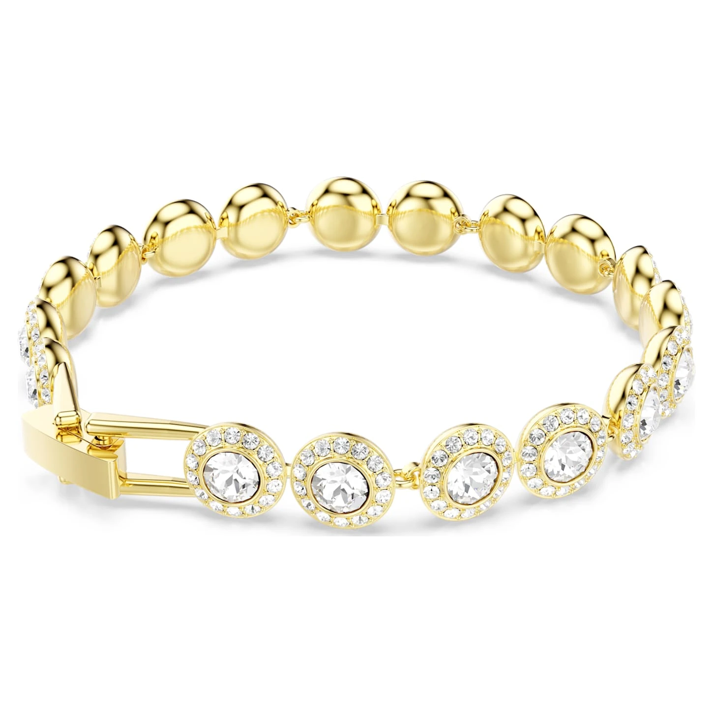 Swarovski Angelic Bracelet Round Cut, Pavé, Medium, White, Gold-tone Plated 7 Swarovski Angelic Bracelet Round Cut, Pavé, Medium, White, Gold-tone Plated - Image 5