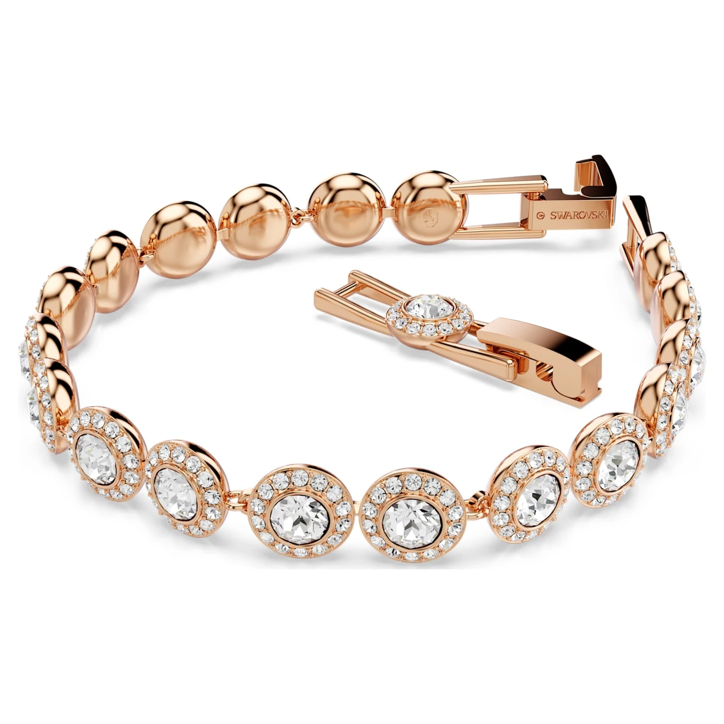 Swarovski Angelic Bracelet Round Cut, Pavé, Medium, White, Rose Gold-tone Plated 5 Swarovski Angelic Bracelet Round Cut, Pavé, Medium, White, Rose Gold-tone Plated - Image 3