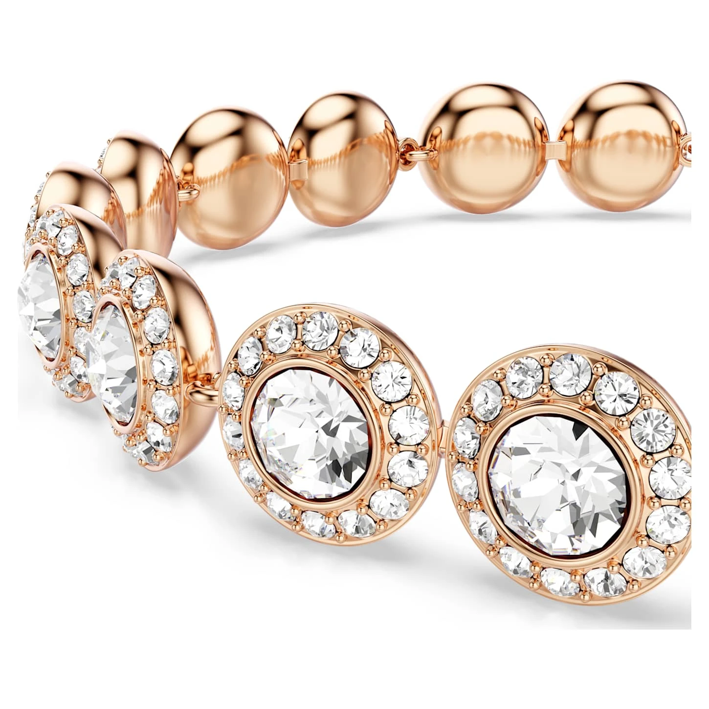 Swarovski Angelic Bracelet Round Cut, Pavé, Medium, White, Rose Gold-tone Plated 7 Swarovski Angelic Bracelet Round Cut, Pavé, Medium, White, Rose Gold-tone Plated - Image 5