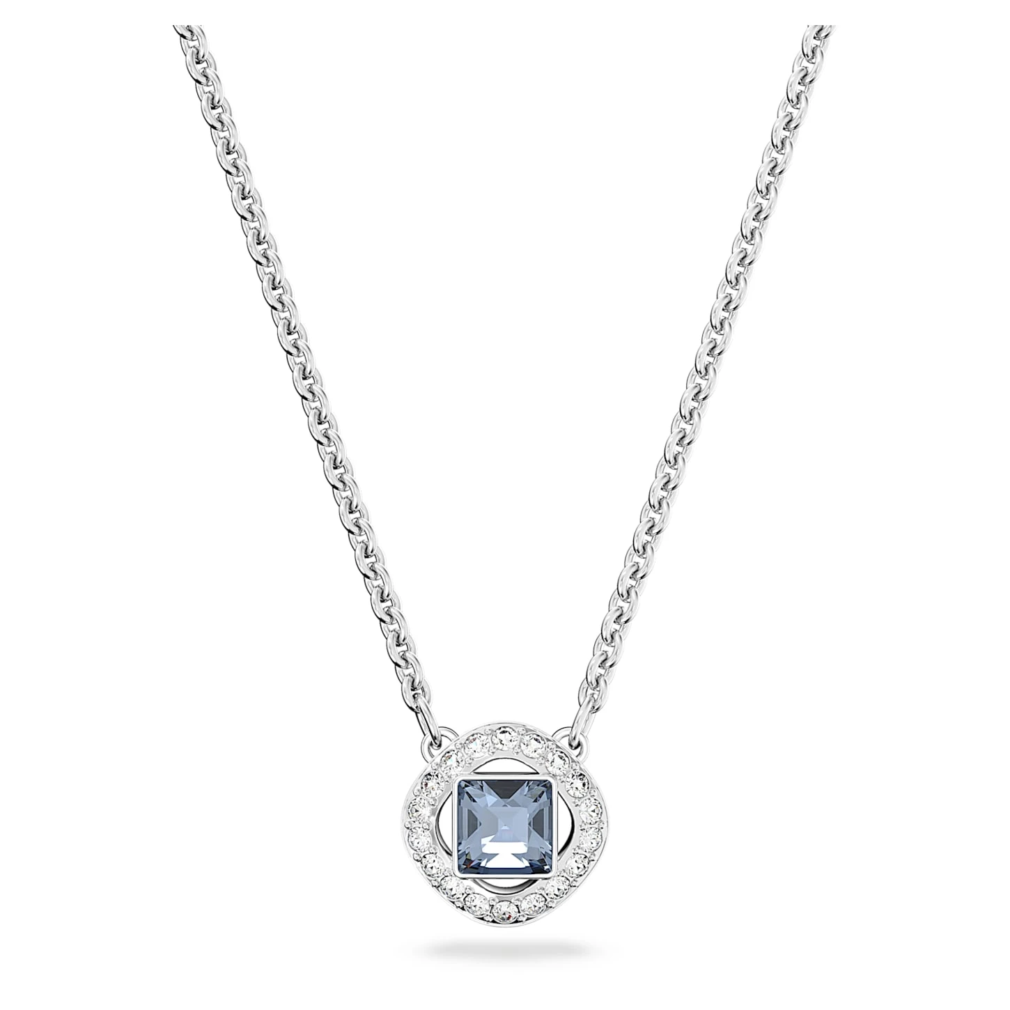Swarovski Angelic Necklace Square Cut, Blue, Rhodium Plated 4 Swarovski Angelic Necklace Square Cut, Blue, Rhodium Plated - Image 2