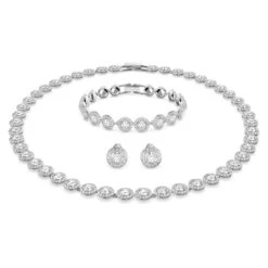 Swarovski Angelic Set Round Cut, White, Rhodium Plated -Jewelry Store angelic set round cut white rhodium plated swarovski 5367853 4