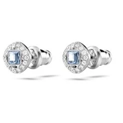 Swarovski Angelic Stud Earrings Square Cut, Blue, Rhodium Plated -Jewelry Store angelic stud earrings square cut blue rhodium plated swarovski 5662143 3