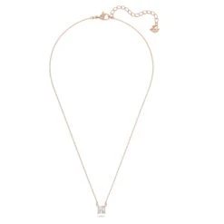Swarovski Attract Necklace Square Cut, White, Rose Gold-tone Plated -Jewelry Store attract necklace square cut white rose gold tone plated swarovski 5510698 2