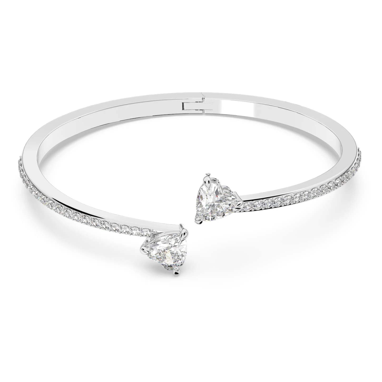 Swarovski Attract Soul Bangle Heart, White, Rhodium Plated 4 Swarovski Attract Soul Bangle Heart, White, Rhodium Plated - Image 2