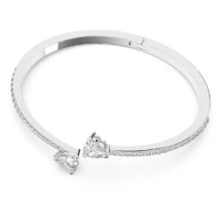 Swarovski Attract Soul Bangle Heart, White, Rhodium Plated 10 Swarovski Attract Soul Bangle Heart, White, Rhodium Plated -Jewelry Store attract soul bangle heart white rhodium plated swarovski 5518814 2