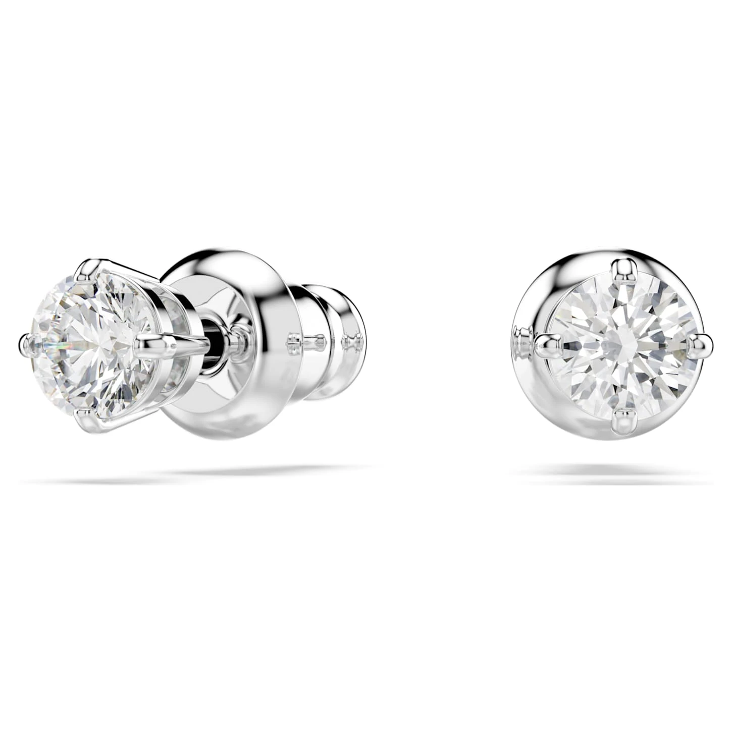 Swarovski Attract Stud Earrings Round Cut, White, Rhodium Plated 4 Swarovski Attract Stud Earrings Round Cut, White, Rhodium Plated - Image 2
