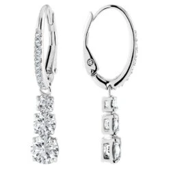 Swarovski Attract Trilogy Hoop Earrings Round Cut, White, Rhodium Plated 9 Swarovski Attract Trilogy Hoop Earrings Round Cut, White, Rhodium Plated -Jewelry Store attract trilogy hoop earrings round cut white rhodium plated swarovski 5416155 2