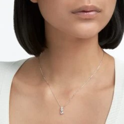 Swarovski Attract Trilogy Pendant Round Cut, White, Rhodium Plated -Jewelry Store attract trilogy pendant round cut white rhodium plated swarovski 5414970 4