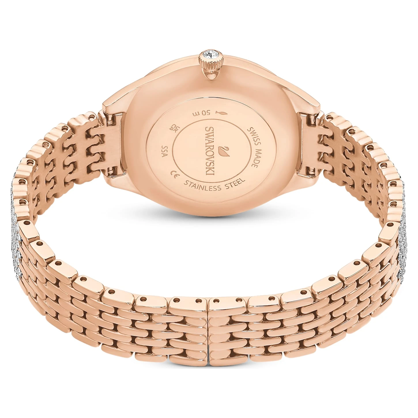 Swarovski Attract Watch Swiss Made, Full Pavé, Metal Bracelet, Rose Gold Tone, Rose Gold-tone Finish 6 Swarovski Attract Watch Swiss Made, Full Pavé, Metal Bracelet, Rose Gold Tone, Rose Gold-tone Finish - Image 4