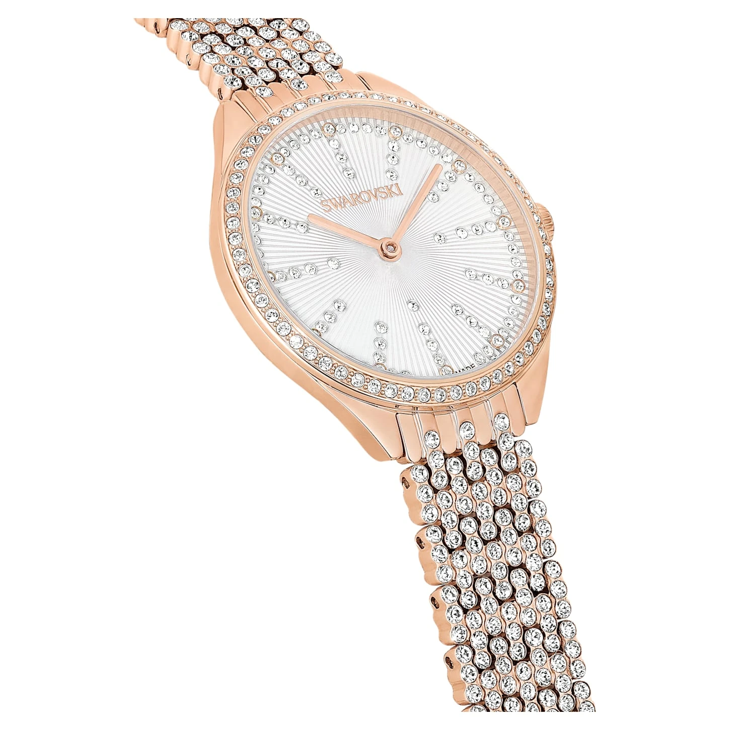 Swarovski Attract Watch Swiss Made, Full Pavé, Metal Bracelet, Rose Gold Tone, Rose Gold-tone Finish 8 Swarovski Attract Watch Swiss Made, Full Pavé, Metal Bracelet, Rose Gold Tone, Rose Gold-tone Finish - Image 6