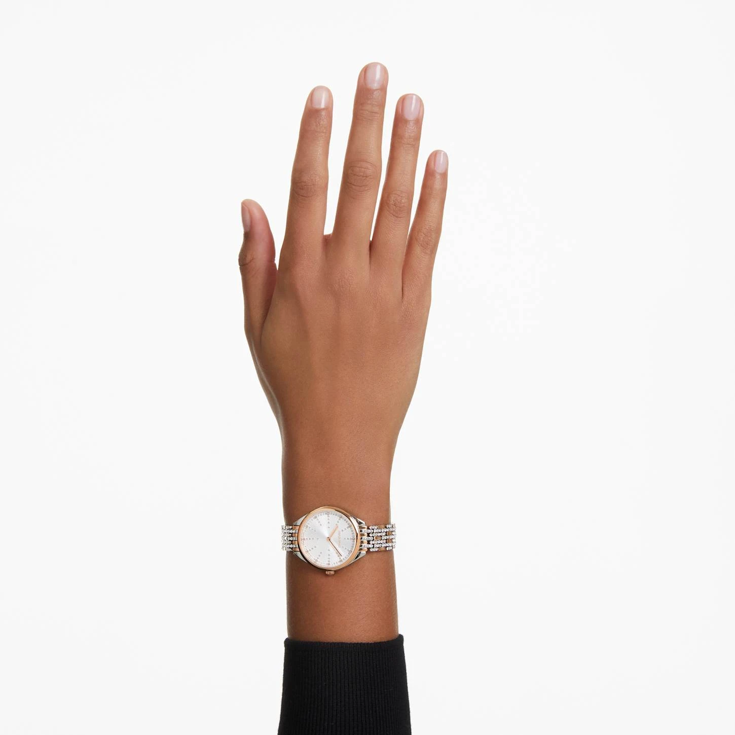 Swarovski Attract Watch Swiss Made, Full Pavé, Metal Bracelet, Rose Gold Tone, Rose Gold-tone Finish 3 Swarovski Attract Watch Swiss Made, Full Pavé, Metal Bracelet, Rose Gold Tone, Rose Gold-tone Finish