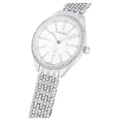 Swarovski Attract Watch Swiss Made, Full Pavé, Metal Bracelet, Silver Tone, Stainless Steel -Jewelry Store attract watch swiss made full pavC3A9 metal bracelet silver tone stainless steel swarovski 5644062 4