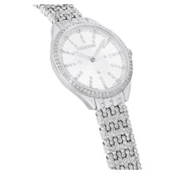 Swarovski Attract Watch Swiss Made, Full Pavé, Metal Bracelet, Silver Tone, Stainless Steel -Jewelry Store attract watch swiss made full pavC3A9 metal bracelet silver tone stainless steel swarovski 5644062 5