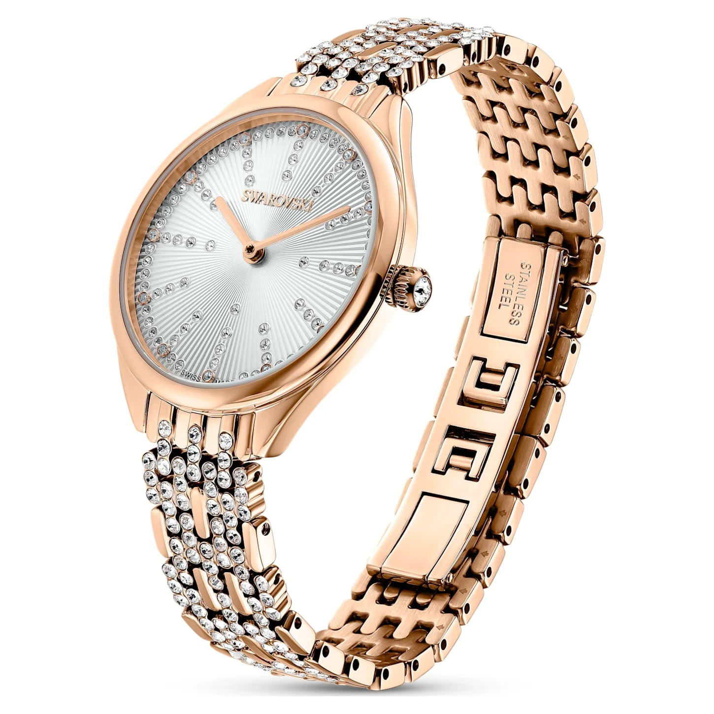 Swarovski Attract Watch Swiss Made, Pavé, Metal Bracelet, Rose Gold Tone, Rose Gold-tone Finish 5 Swarovski Attract Watch Swiss Made, Pavé, Metal Bracelet, Rose Gold Tone, Rose Gold-tone Finish - Image 3