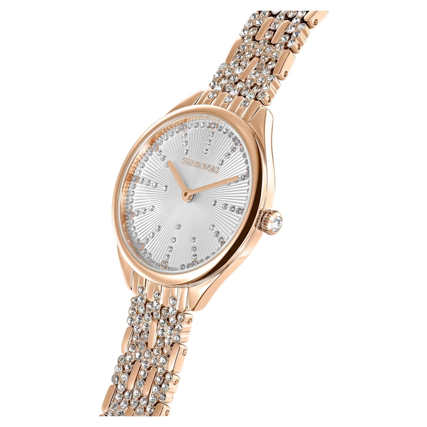 Swarovski Attract Watch Swiss Made, Pavé, Metal Bracelet, Rose Gold Tone, Rose Gold-tone Finish 7 Swarovski Attract Watch Swiss Made, Pavé, Metal Bracelet, Rose Gold Tone, Rose Gold-tone Finish - Image 5