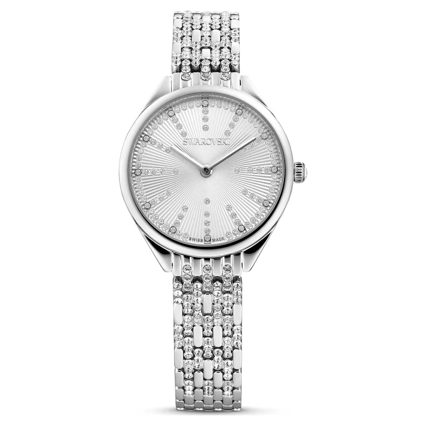 Swarovski Attract Watch Swiss Made, Pavé, Metal Bracelet, Silver Tone, Stainless Steel 4 Swarovski Attract Watch Swiss Made, Pavé, Metal Bracelet, Silver Tone, Stainless Steel - Image 2