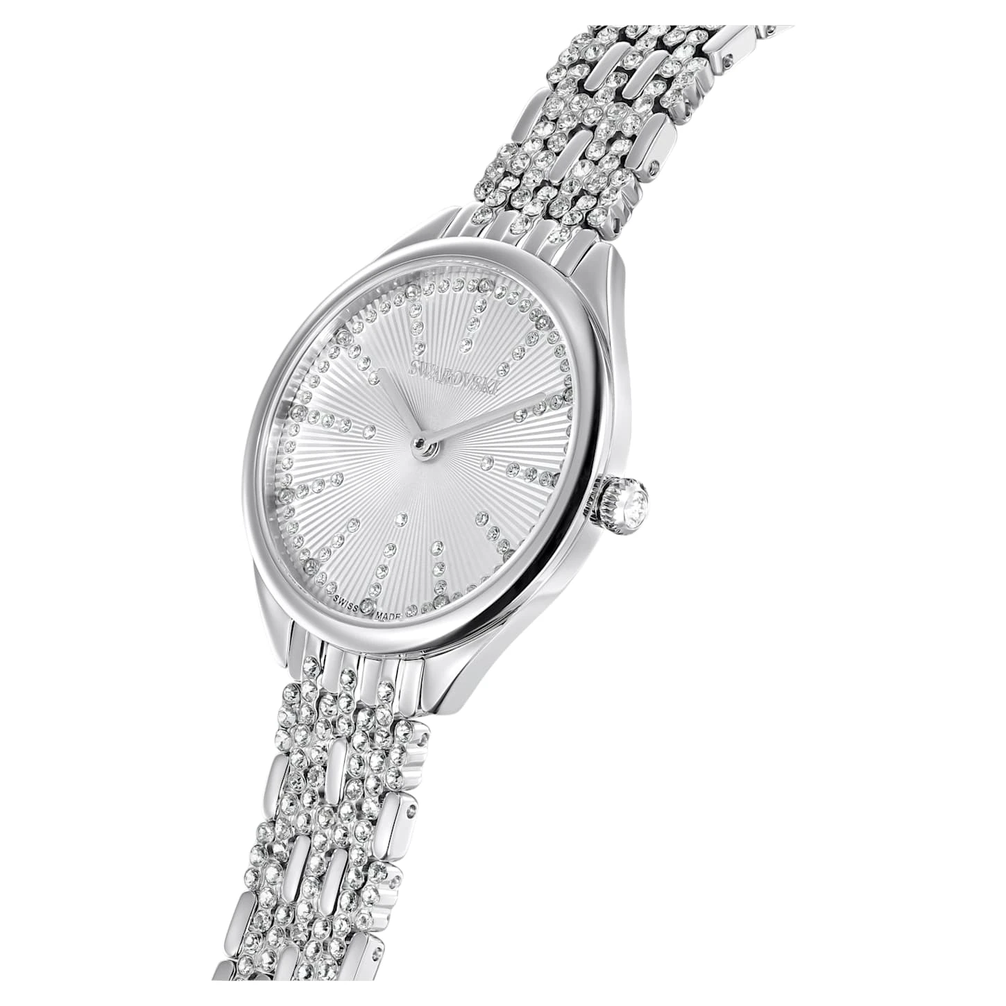 Swarovski Attract Watch Swiss Made, Pavé, Metal Bracelet, Silver Tone, Stainless Steel 7 Swarovski Attract Watch Swiss Made, Pavé, Metal Bracelet, Silver Tone, Stainless Steel - Image 5