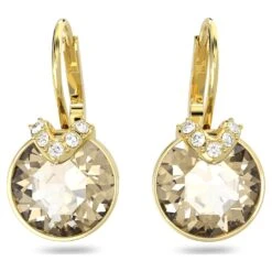 Swarovski Bella V Drop Earrings Round Cut, Gold Tone, Gold-tone Plated 9 Swarovski Bella V Drop Earrings Round Cut, Gold Tone, Gold-tone Plated -Jewelry Store bella v drop earrings round cut gold tone gold tone plated swarovski 5662093 2