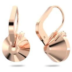 Swarovski Bella V Drop Earrings Round Cut, Pink, Rose Gold-tone Plated -Jewelry Store bella v drop earrings round cut pink rose gold tone plated swarovski 5662114 4