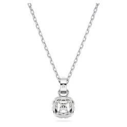 Swarovski Birthstone Pendant Square Cut, April, White, Rhodium Plated -Jewelry Store birthstone pendant square cut april white rhodium plated swarovski 5651704 3