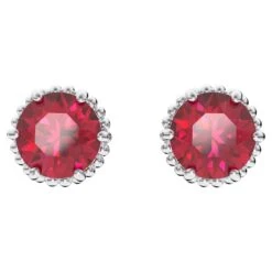 Swarovski Birthstone Stud Earrings Round Cut, July, Red, Rhodium Plated 12 Swarovski Birthstone Stud Earrings Round Cut, July, Red, Rhodium Plated -Jewelry Store birthstone stud earrings round cut july red rhodium plated swarovski 5615515 4