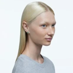 Swarovski Birthstone Stud Earrings Round Cut, May, Green, Rhodium Plated -Jewelry Store birthstone stud earrings round cut may green rhodium plated swarovski 5615511 3