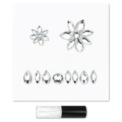 Swarovski Body Jewel Set (3), Mixed Cuts, Flower, White -Jewelry Store body jewel set 28329 mixed cuts flower white swarovski 5651981 3