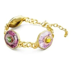 Swarovski Chroma Bracelet Mixed Cuts, Multicolored, Gold-tone Plated -Jewelry Store chroma bracelet mixed cuts multicolored gold tone plated swarovski 5651295 2