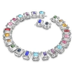 Swarovski Chroma Choker Oversized Crystals, Multicolored, Rhodium Plated -Jewelry Store chroma choker oversized crystals multicolored rhodium plated swarovski 5600626 2