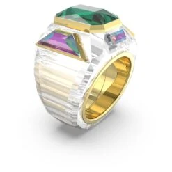 Swarovski Chroma Cocktail Ring Green, Gold-tone Plated -Jewelry Store chroma cocktail ring green gold tone plated swarovski 5600663 2