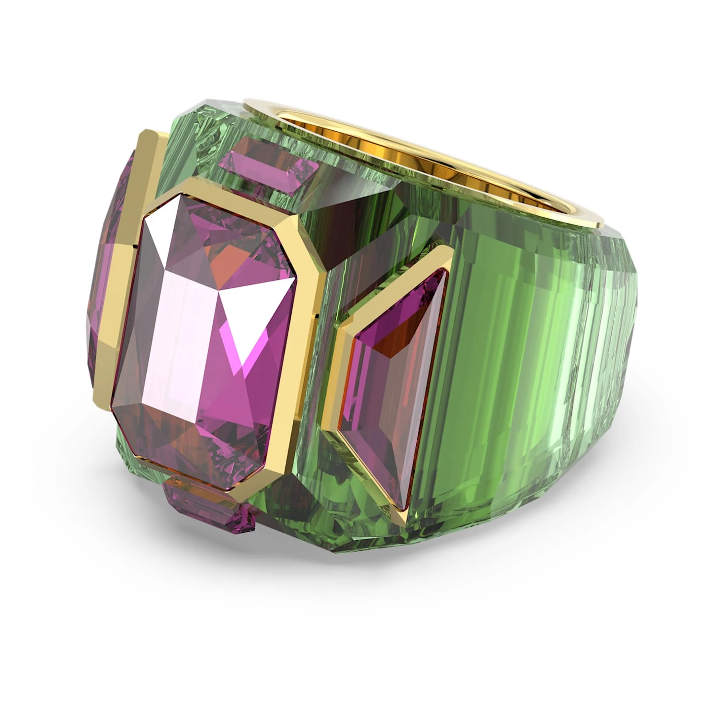 Swarovski Chroma Cocktail Ring Multicolored, Gold-tone Plated 4 Swarovski Chroma Cocktail Ring Multicolored, Gold-tone Plated - Image 2