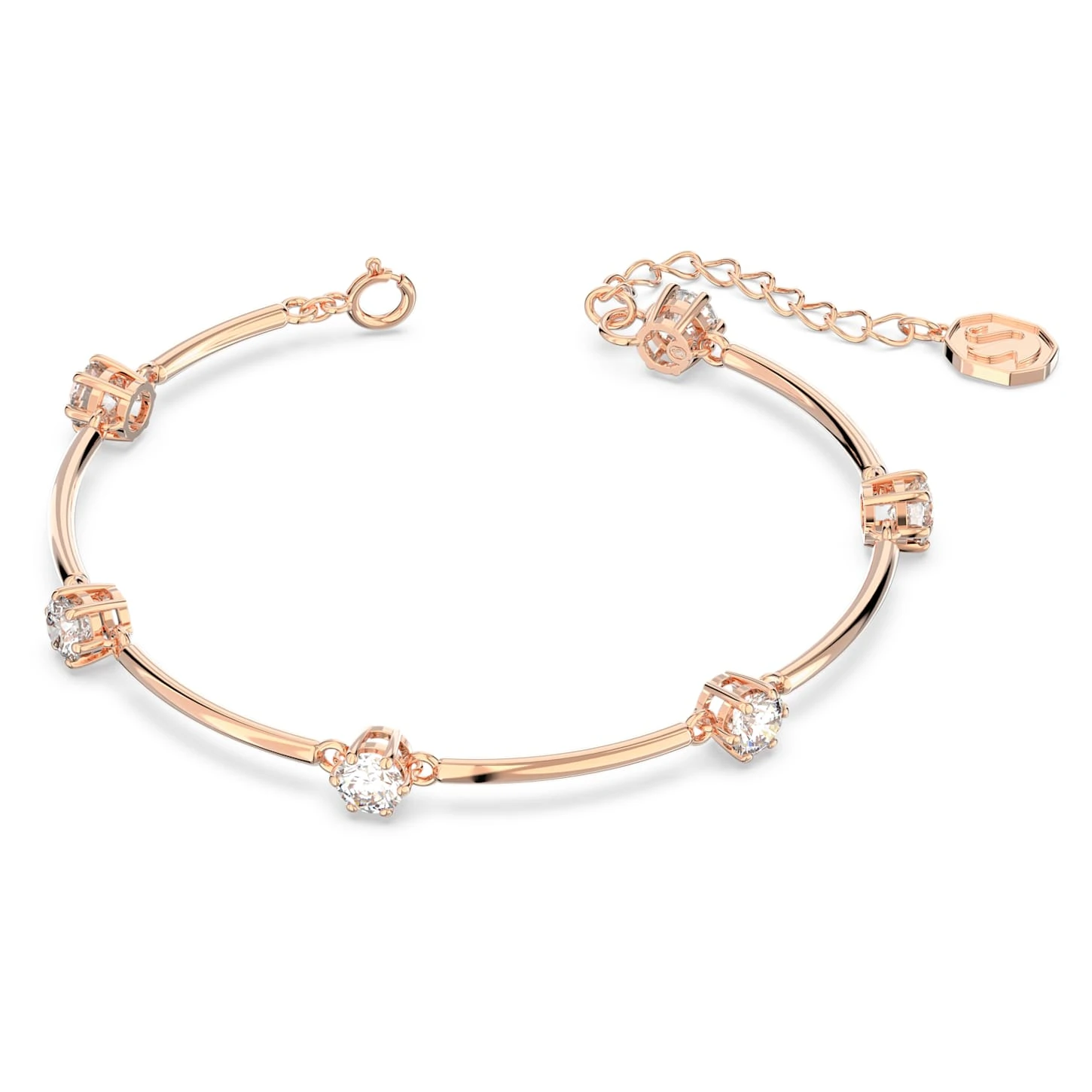 Swarovski Constella Bangle Round Cut, White, Rose Gold-tone Plated 5 Swarovski Constella Bangle Round Cut, White, Rose Gold-tone Plated - Image 3