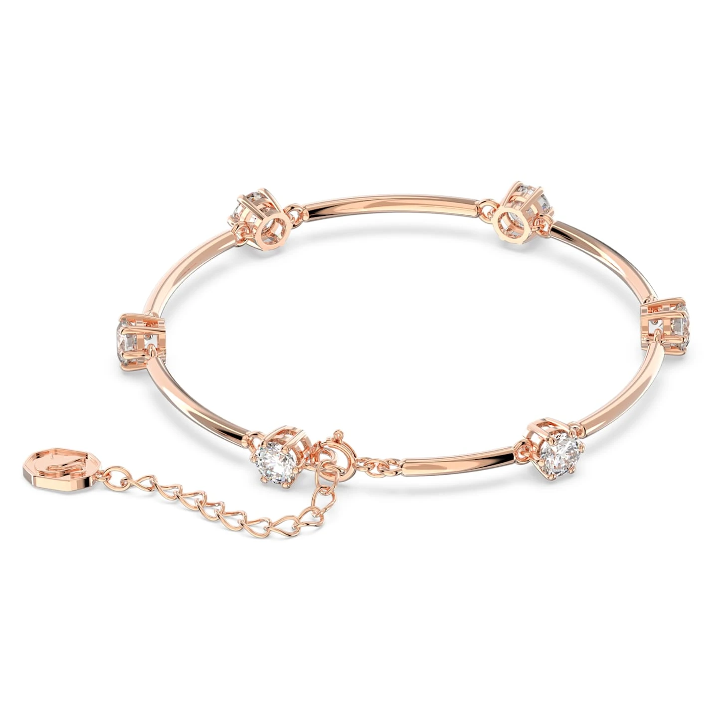 Swarovski Constella Bangle Round Cut, White, Rose Gold-tone Plated 7 Swarovski Constella Bangle Round Cut, White, Rose Gold-tone Plated - Image 5