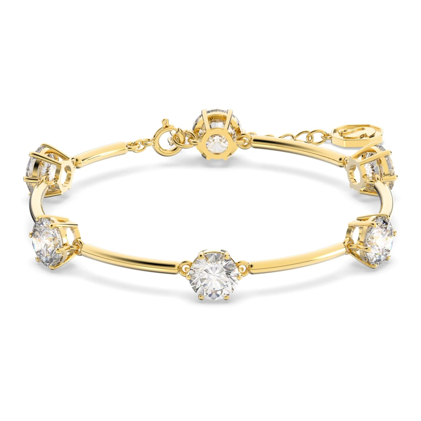 Swarovski Constella Bracelet Round Cut, White, Shiny gold-tone Plated 4 Swarovski Constella Bracelet Round Cut, White, Shiny gold-tone Plated - Image 2