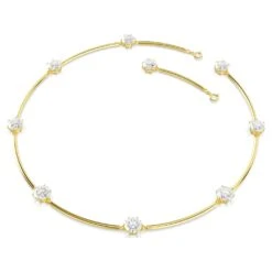 Swarovski Constella Choker Round Cut, White, Shiny gold-tone Plated -Jewelry Store constella choker round cut white shinyC2A0gold tone plated swarovski 5622720 2