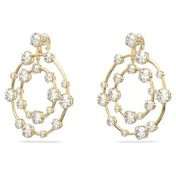 Swarovski Constella Clip Earrings Round Cut, White, Gold-tone Plated 10 Swarovski Constella Clip Earrings Round Cut, White, Gold-tone Plated -Jewelry Store constella clip earrings round cut white gold tone plated swarovski 5635362 3