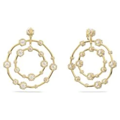 Swarovski Constella Clip Earrings Round Cut, White, Gold-tone Plated 11 Swarovski Constella Clip Earrings Round Cut, White, Gold-tone Plated -Jewelry Store constella clip earrings round cut white gold tone plated swarovski 5635362 4