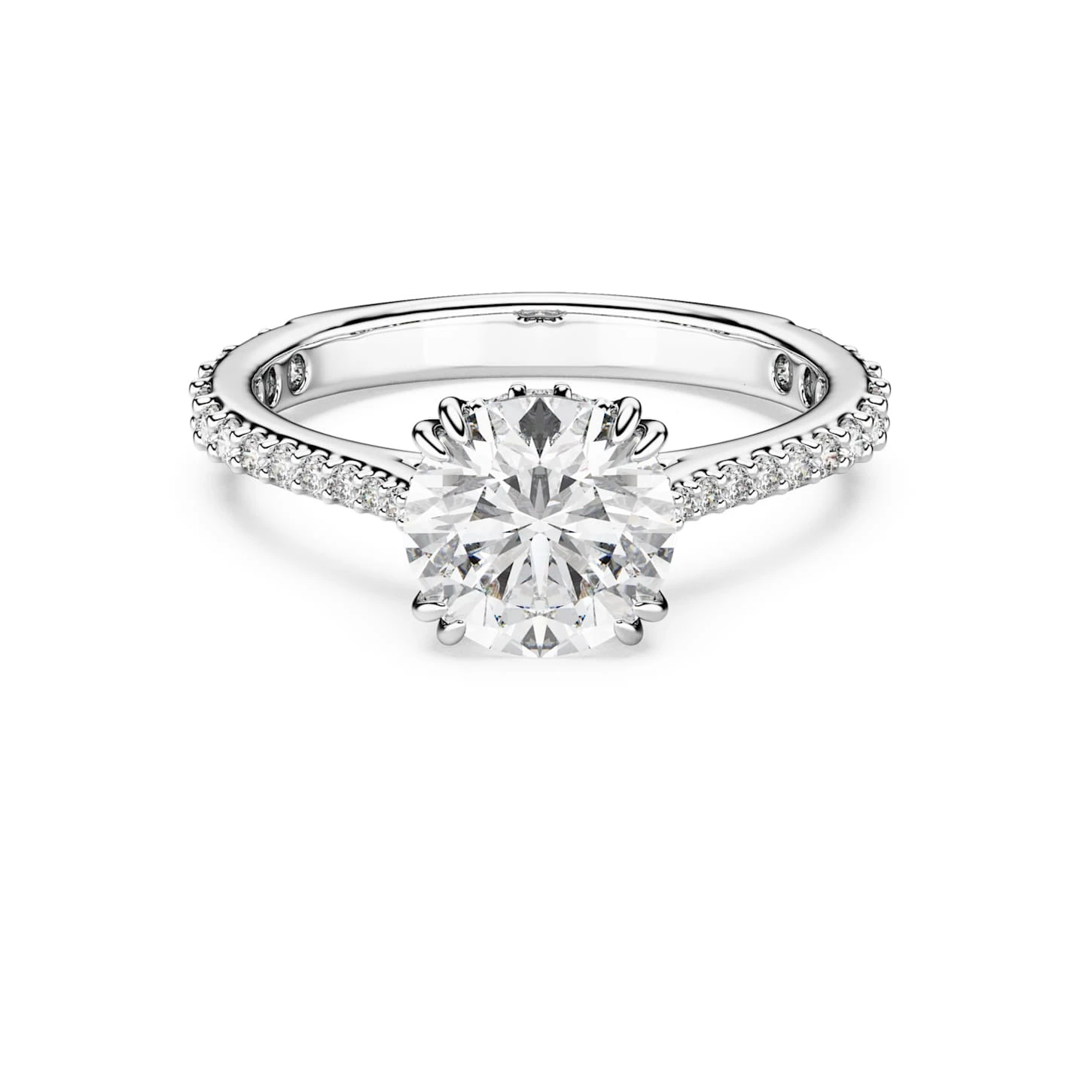 Swarovski Constella Cocktail Ring Princess Cut, Pavé, White, Rhodium Plated 4 Swarovski Constella Cocktail Ring Princess Cut, Pavé, White, Rhodium Plated - Image 2