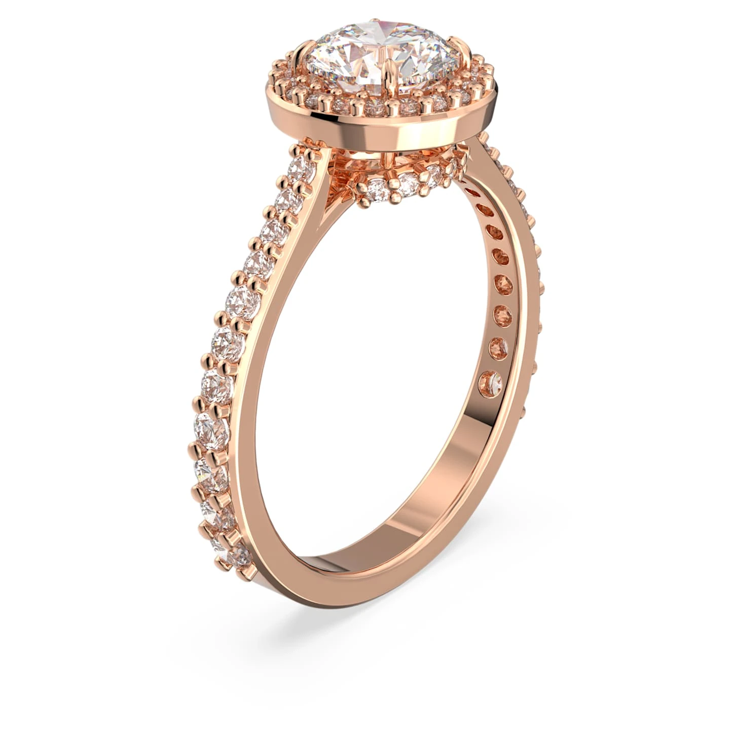 Swarovski Constella Cocktail Ring Round Cut, Pavé, White, Rose Gold-tone Plated 5 Swarovski Constella Cocktail Ring Round Cut, Pavé, White, Rose Gold-tone Plated - Image 3