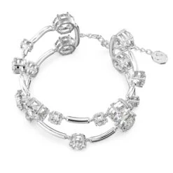 Swarovski Constella Double Bangle Round Cut, White, Rhodium Plated 9 Swarovski Constella Double Bangle Round Cut, White, Rhodium Plated -Jewelry Store constella double bangle round cut white rhodium plated swarovski 5638697 2