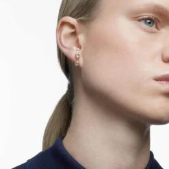 Swarovski Constella Ear Cuffs Asymmetrical Design, Round Cut, White, Rose Gold-tone Plated -Jewelry Store constella ear cuffs asymmetrical design round cut white rose gold tone plated swarovski 5620130 4