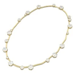 Swarovski Constella Necklace Mixed Round Cuts, White, Gold-tone Plated -Jewelry Store constella necklace mixed round cuts white gold tone plated swarovski 5618033 2